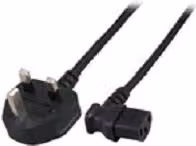 Cavo di alimentazione C13 con connettore UK angolato nero, lunghezza 2 m, modello PE090420A