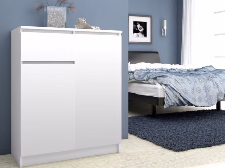 Cassettiera con cassetto e anta SAVRILA - bianco