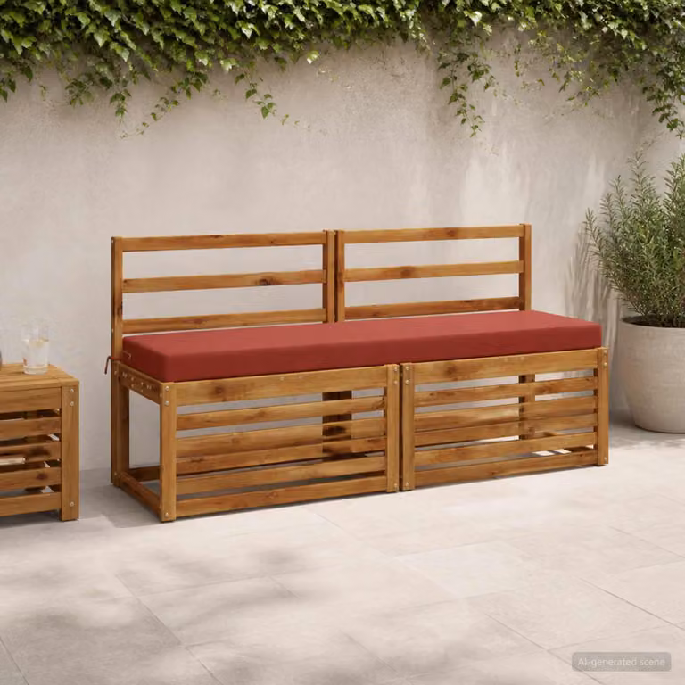 Cuscino per panchina vidaXL SOEST rosso in poliestere con rivestimento rimovibile e resistenza ai raggi UV