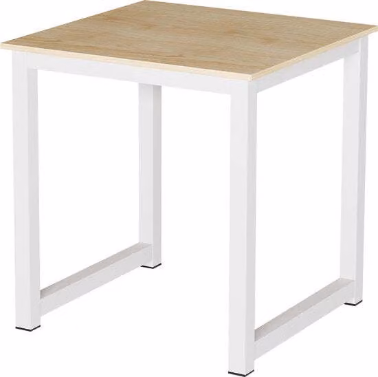 Tavolo da cucina - tavolo da scrivania - 75 cm x 75 cm - bianco e marrone