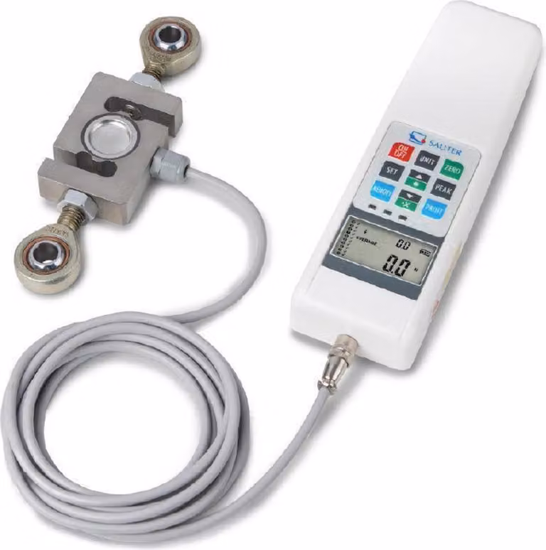 Misuratore di forza digitale Sauter FH-2K per misurazioni di forza di trazione e compressione fino a 2000 N