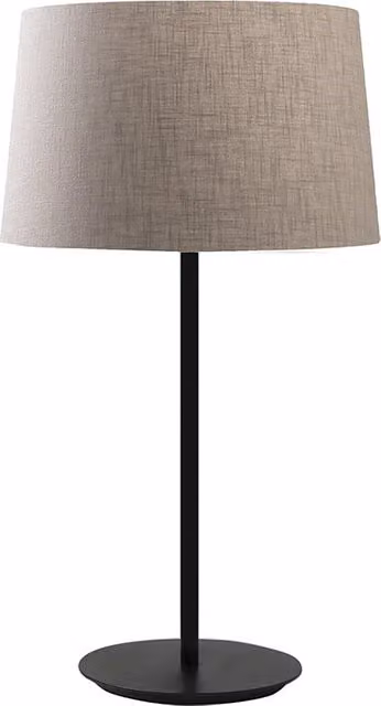 Lampada da Tavolo VIVIEN Rossi Group con Paralume Conico in Tessuto Beige e Struttura in Metallo Nero E27 IP20