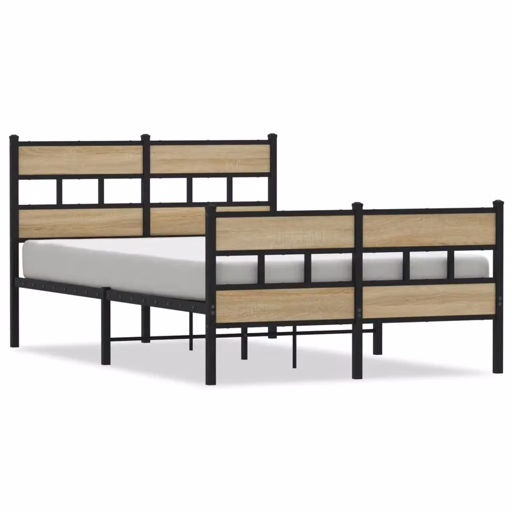 Struttura Letto Design Mania in Metallo e Legno Rovere, L 120 x P 200 cm – 2