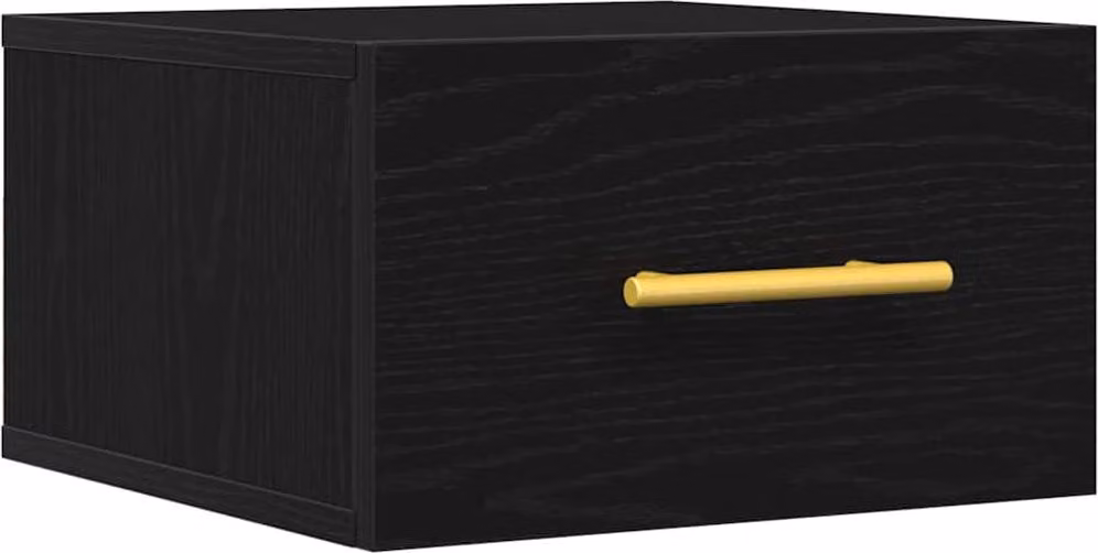 Armadio da Notte Rovere Nero 35 x 35 x 20 cm Legno multistrato