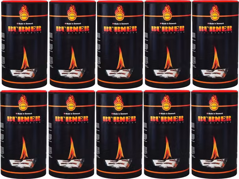 10x Bruciatore camino starter accensione borsa accendino 100 lattina