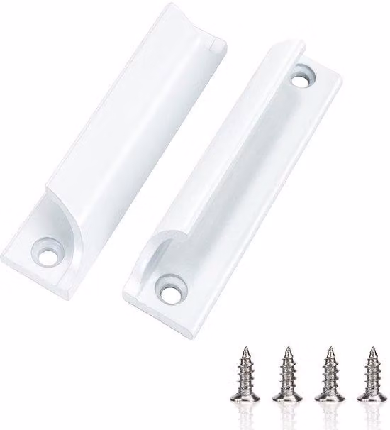 Set da balcone in alluminio con maniglia bianca, viti e dadi inclusi