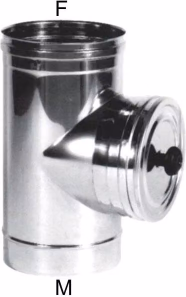 Tubo in acciaio inox Maral con sportello di ispezione, colore argento, L/P: 25 x 45 mm – 1