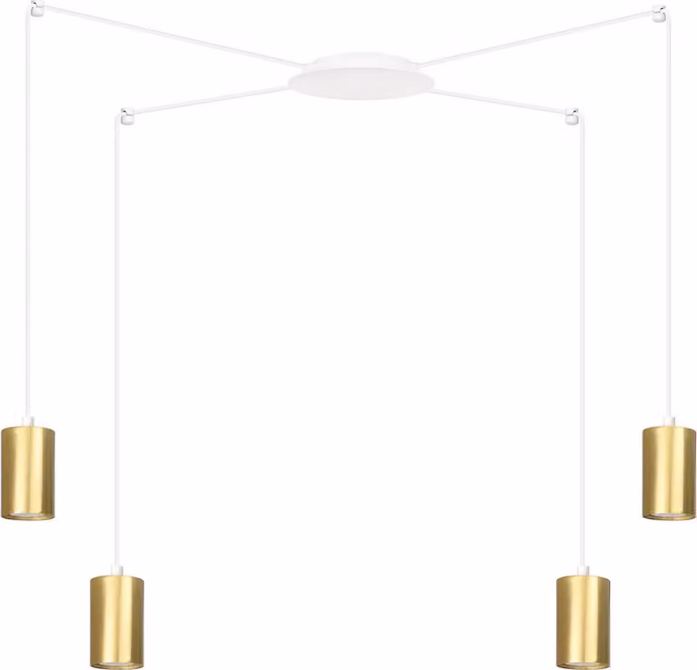 Lampadario Emibig 4xGU10 30W TRAKER 4 WH/GOLD 527/4