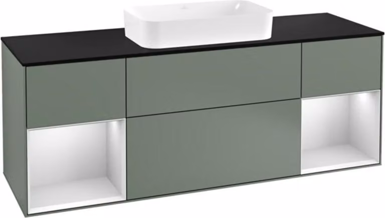 V&B mobile da parete Finion 160cm, Pl b m, Reg wh. m Lac, Oli. m Lac