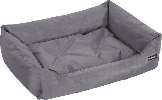 Famanu Cuccia per cani XL - Antiscivolo, facile da pulire, grigia - 100 x 70 x 28 cm