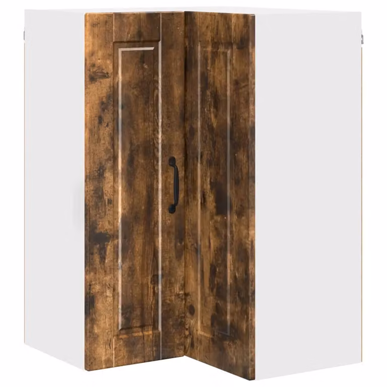 Mobile angolare a parete vidaXL moderno in legno rovere marrone con ante a battente L/P/H: 57 x 57 x 80 cm
