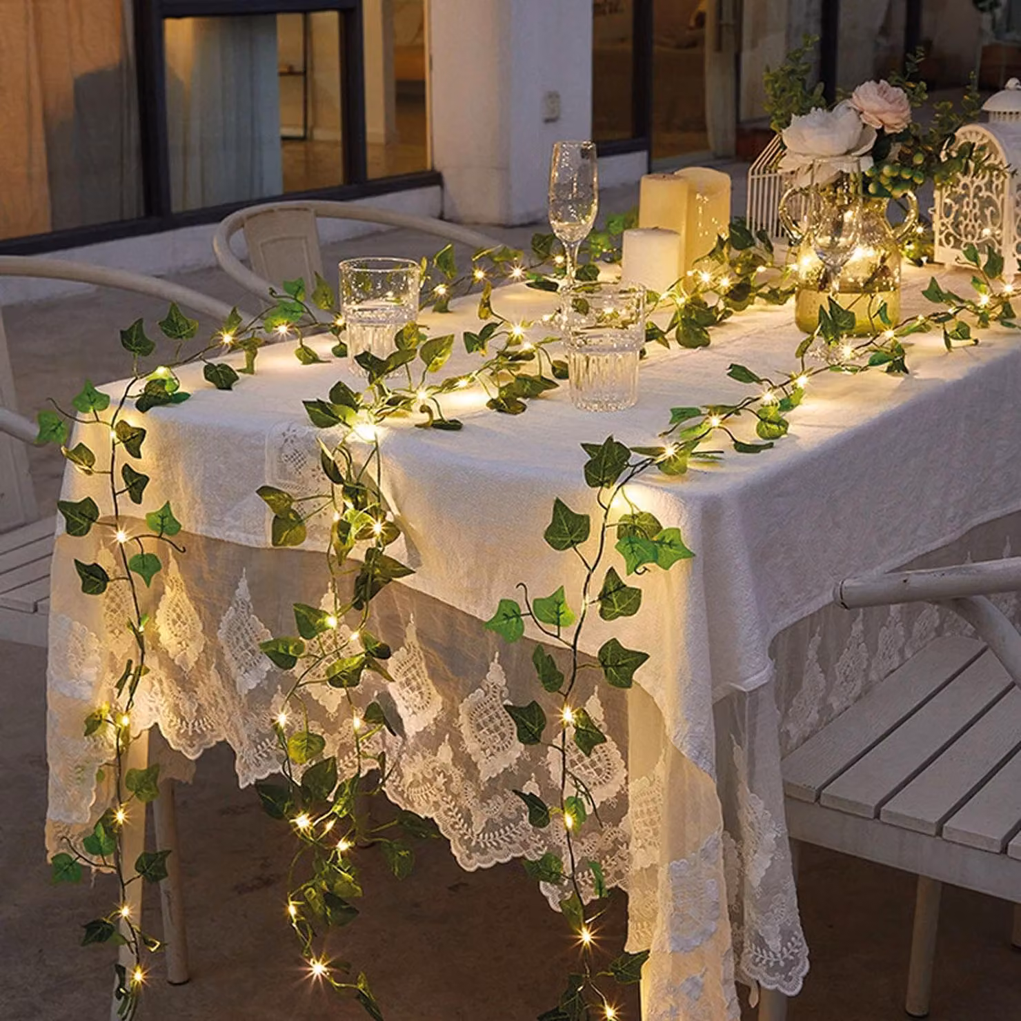 Decorazione a LED: 20 LED, 2 metri, luce bianca calda