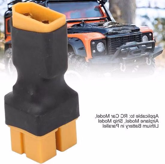 Adattatore per batterie LiPo da 1 m, da maschio a 2 femmine