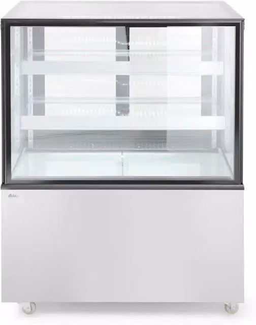 Vetrine refrigerate Hendi Arktic con 2 ripiani, porta in vetro e acciaio inossidabile, colore argento, capacità 300 L