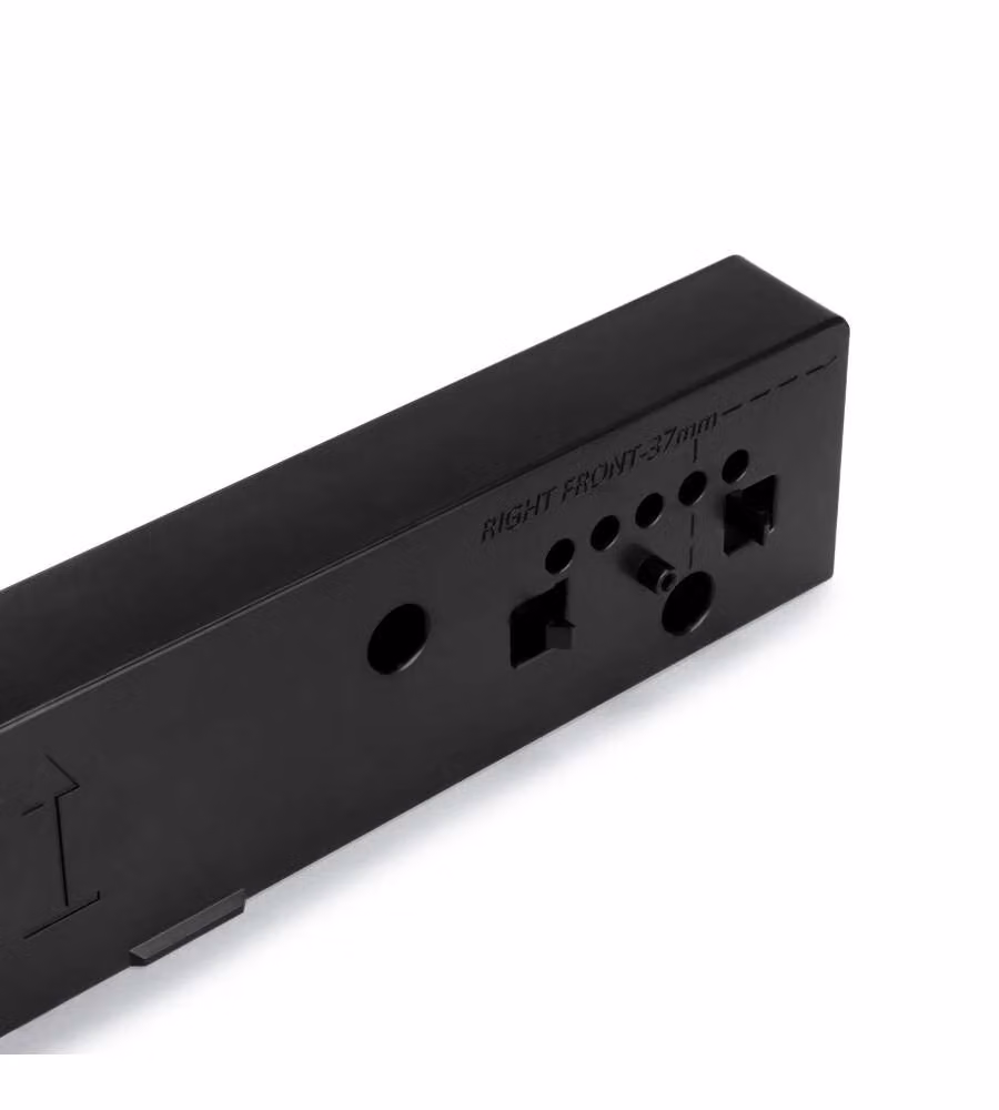 Emuca Set Distanziali Laterali Telaio Hack - Plastica Nera - 4 Pezzi