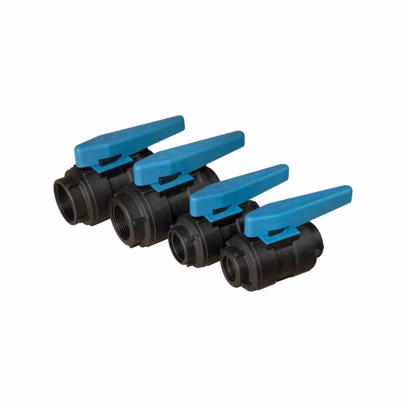 Valvola a sfera IMI da 2 pollici in plastica blu a passaggio dritto – 2
