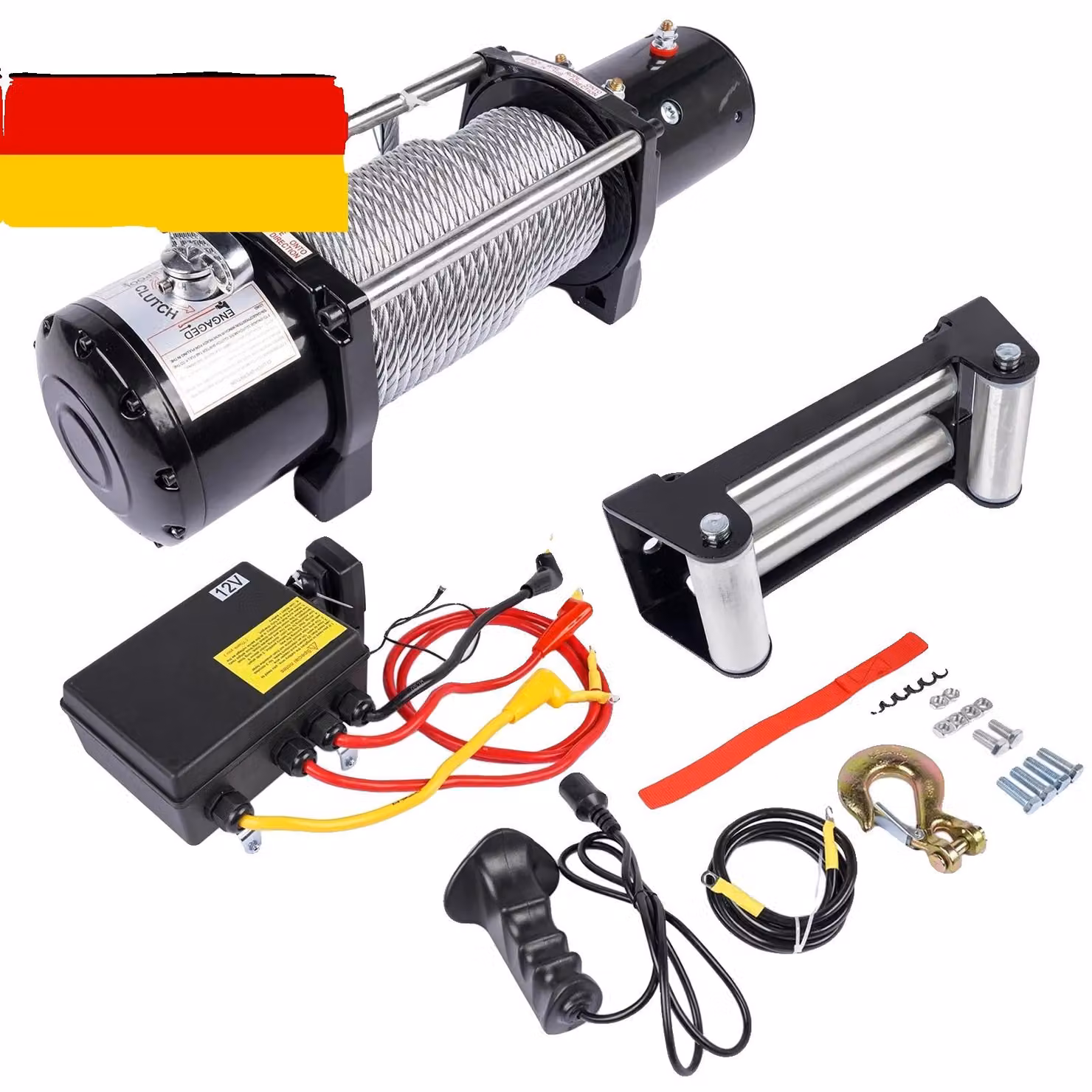 Avvolgitori elettrici, 12V DC, capacità di sollevamento di 13500 libbre, motore da 6,6 cavalli, sistema a ingranaggi planetari, ampia compatibilità