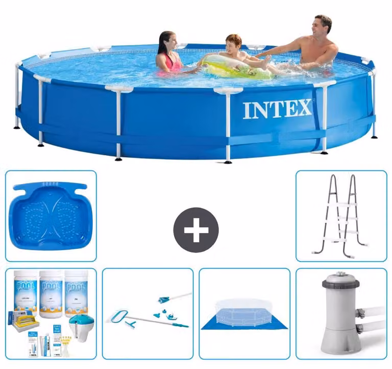 Piscina fuori terra a struttura - 366x76 cm - 7 pezzi - Modello S21012