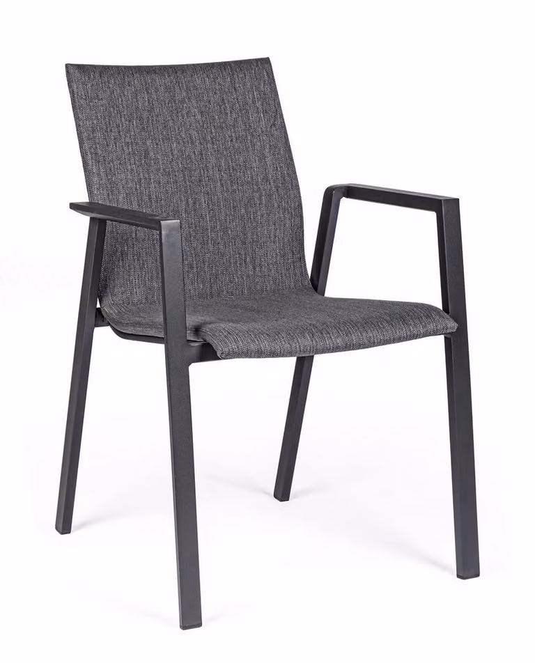 Set di 4 poltroncine ODEON impilabili antracite