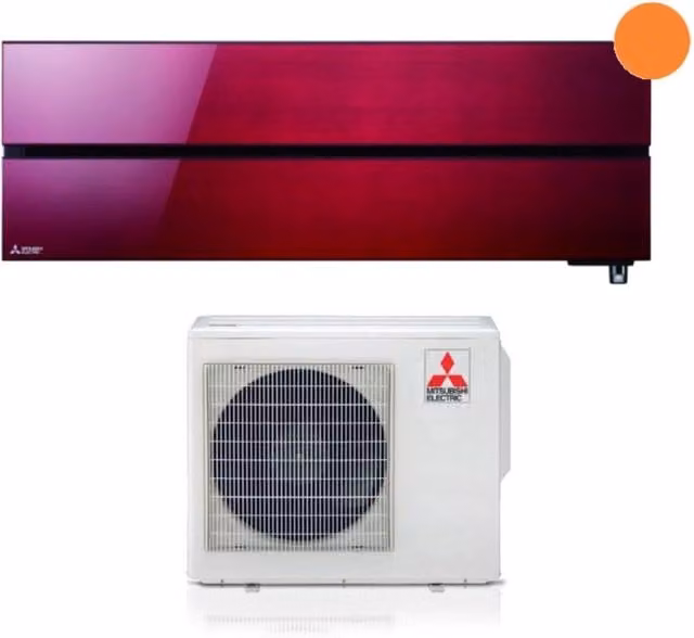 Condizionatore Mitsubishi Electric Kirigamine Style MSZ-LN25VGR Ruby Red con Wi-Fi Integrato e Classe Energetica A+++