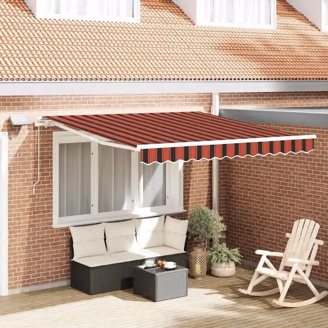 Tenda retrattile arancione e marrone 300 x 250 cm 3329938