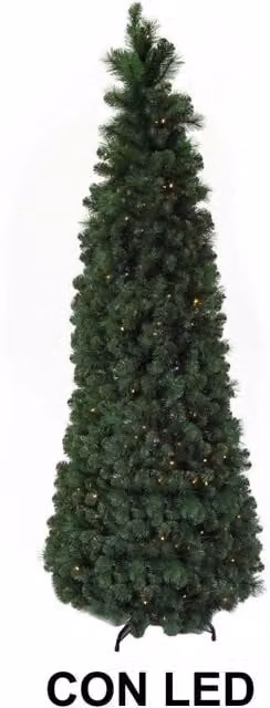 Albero pieghevole verde 1013 rami 200 led cm ø81,5h210