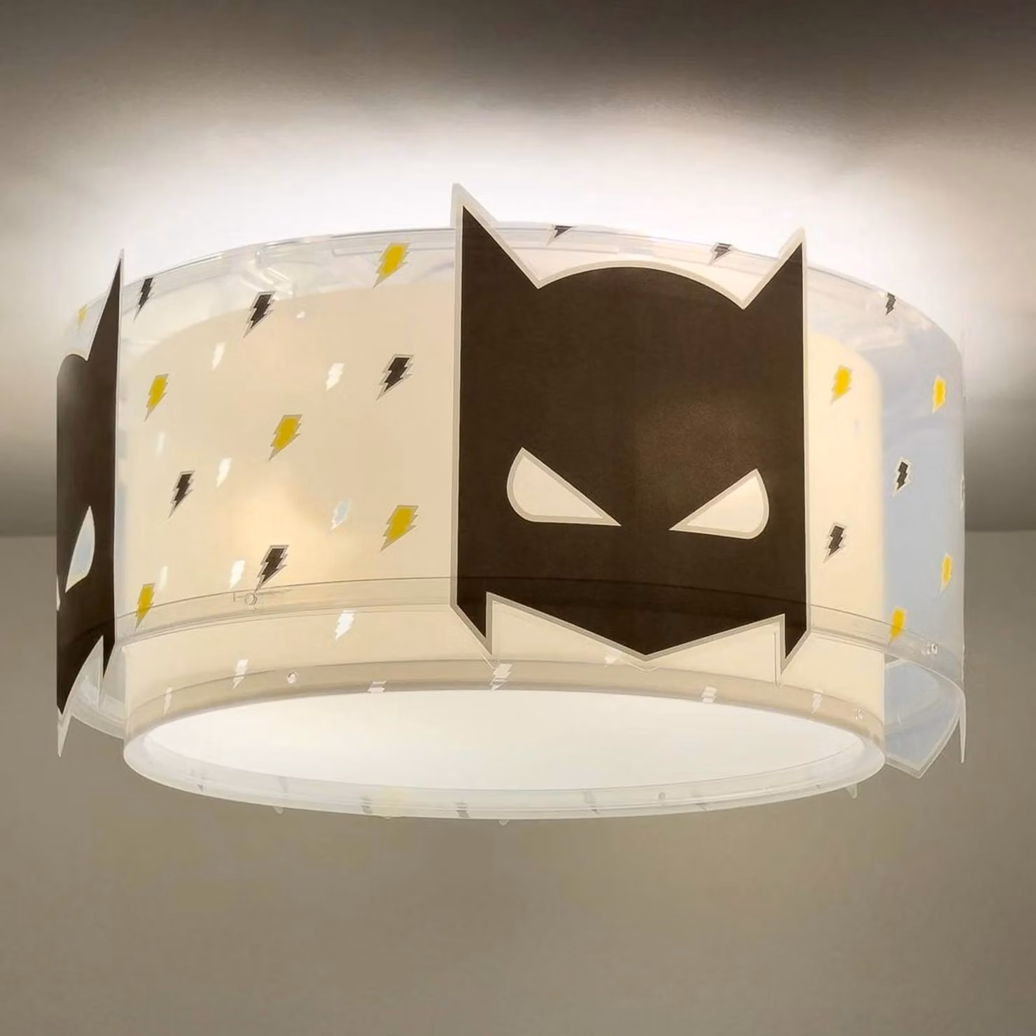 Dalber Plafoniera DARK HERO, dimmerabile, Nero, Cameretta, Plastica, Plafoniera