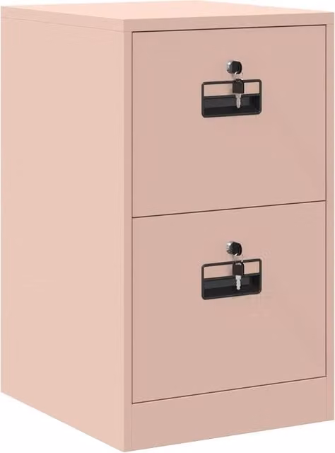 Armadio per file Geometrico DESIGN IN con cassetto e serratura, Rosa, L/P/H: 44 x 50 x 74,5 cm