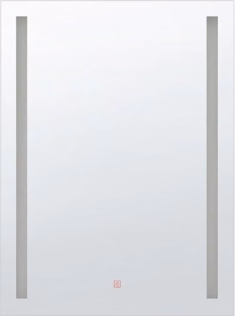Specchio da parete BELIANI rettangolare con LED e touch switch, disponibile in argento o bianco, L: 70 cm, H: 90 cm