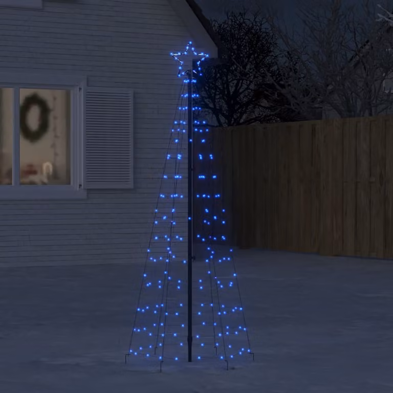 vidaXL Albero di Natale a LED con Punte 220 LED Blu 180 cm
