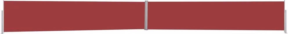 The Living Store Tenda laterale estensibile 140x1200 cm rosso
