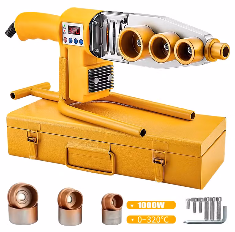 Saldatrice per tubi - Saldatrice per tubi in plastica - 1000 W - 220 V - Adatta per tubi in PB/PP/PE/PPR - Kit completo