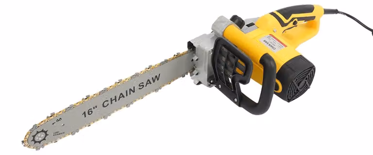 Troncatrice a catena elettrica - Motosega - 2000 W / 220–240 V, spina europea - Lame da 40,6 cm - Motore in rame - Lubrificazione automatica - Tensione della catena regolabile senza attrezzi - Colore giallo