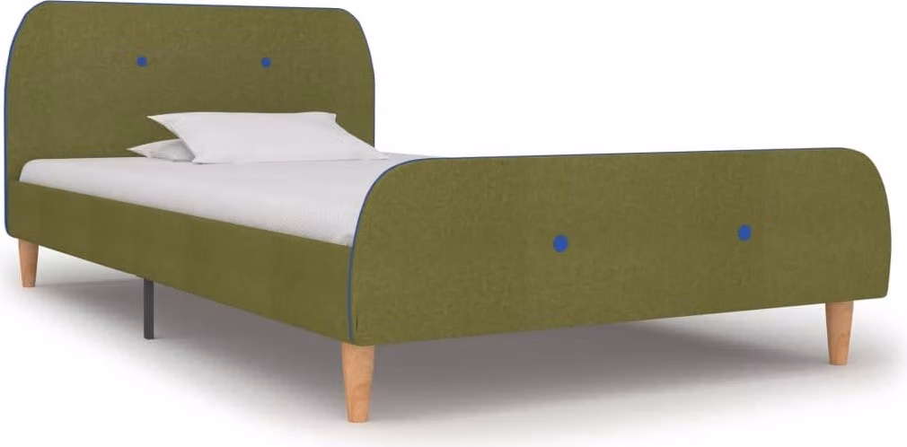 Struttura letto The Living Store in tessuto verde 90x200 cm