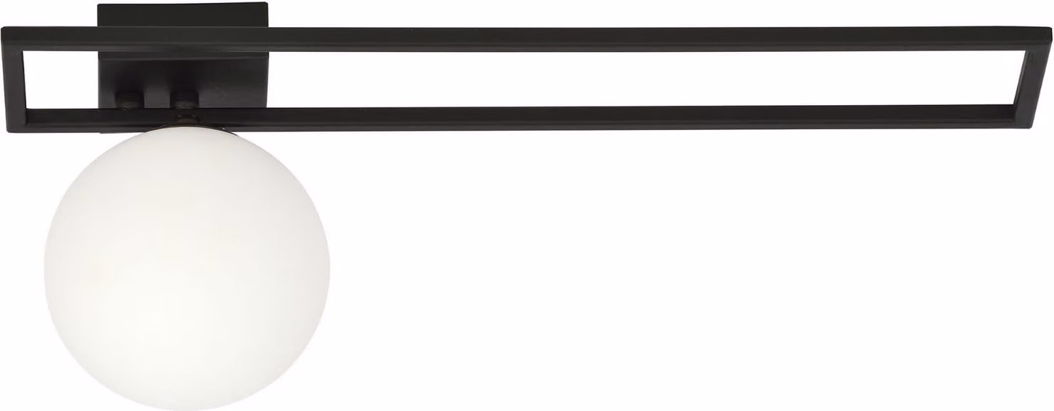 Lampada da soffitto Emibig 1xE14 40W IMAGO 1C NERO/OPALO 1130/1C