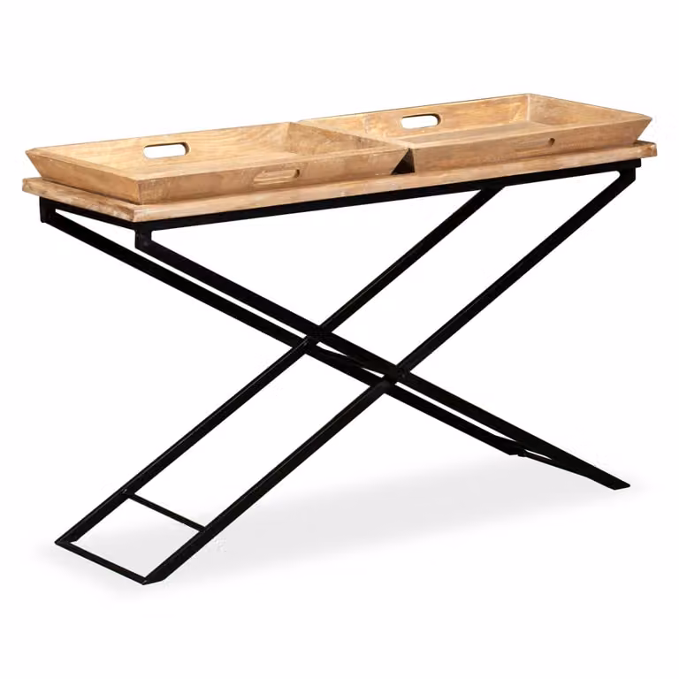 Maison Exclusive - Tavolino da salotto in legno massello di mango 130 x 40 x 80 cm