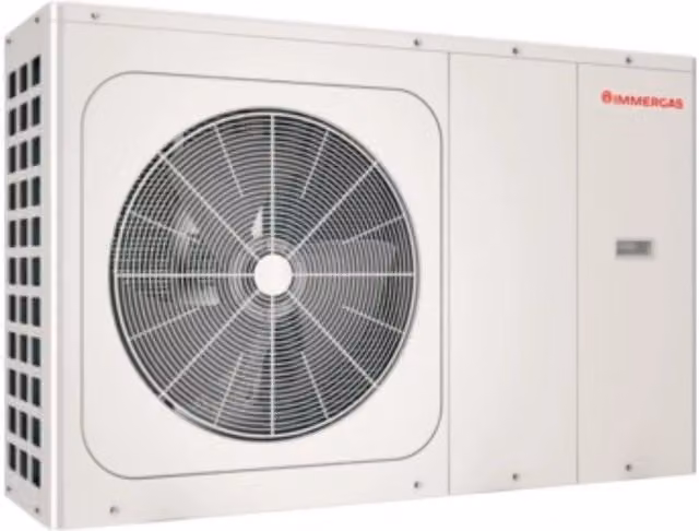 Pompa di Calore Aria-Acqua Immergas MAGIS M16-T R-32 Trifase Inverter Classe Energetica A+++ con Comando e App WiFi, Colore Bianco