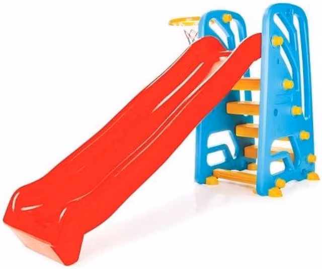 Scivolo per bambini multicolore in plastica per uso interno ed esterno adatto a bimbi dai 2 ai 6 anni