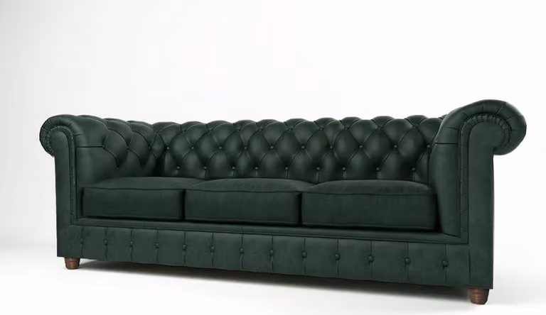 Chesterfield Couch Sofa Polster 3 Sitzer Couchen Sitz Garnitur Sofas Grüne