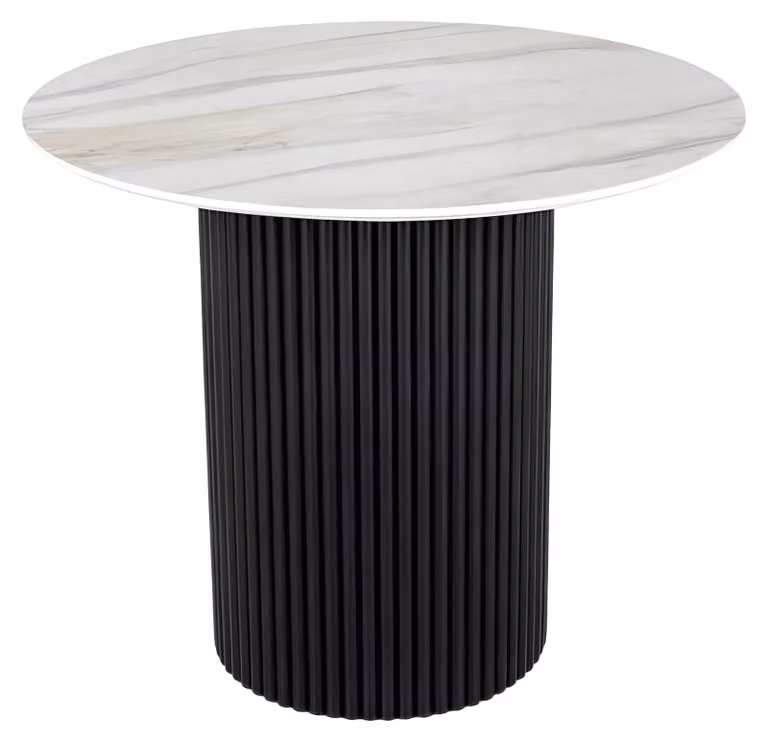 Elegante tavolo da pranzo rotondo bianco Tavoli in finto marmo