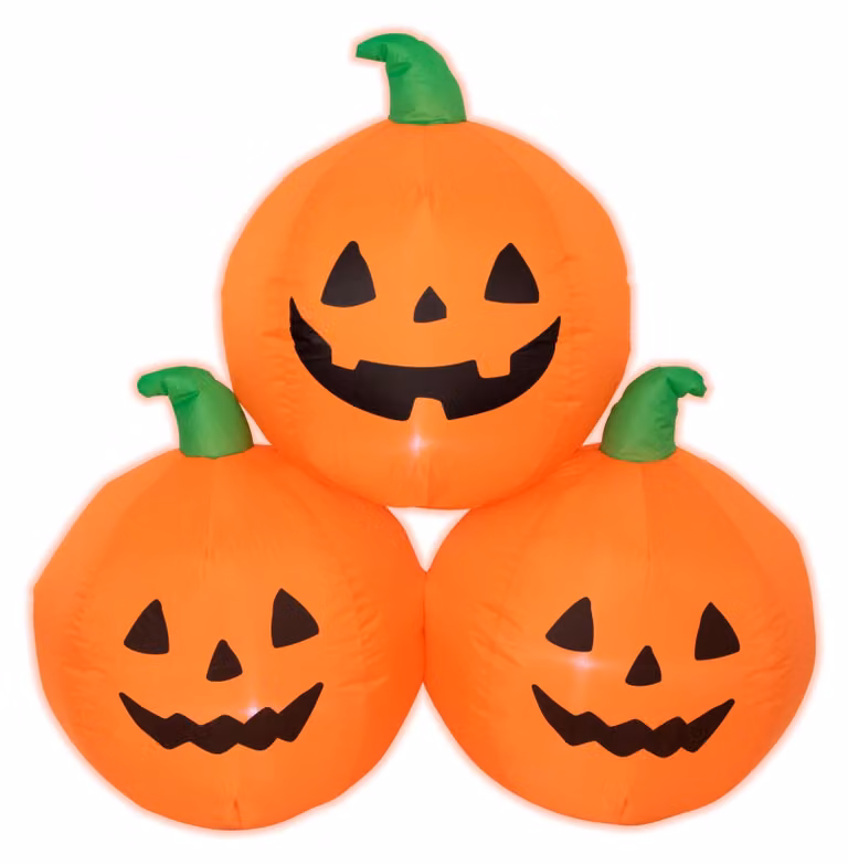 Zucca gonfiabile per Halloween (3 zucche), 90 cm