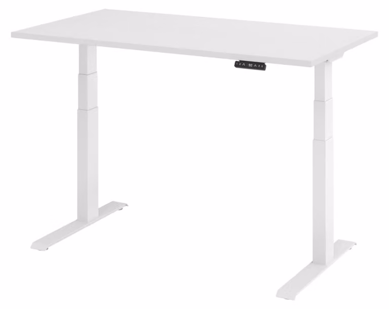Scrivania elettrica bümö modello XDKB - Finitura: bianco, struttura: bianco, dimensioni: 140 x 80 cm