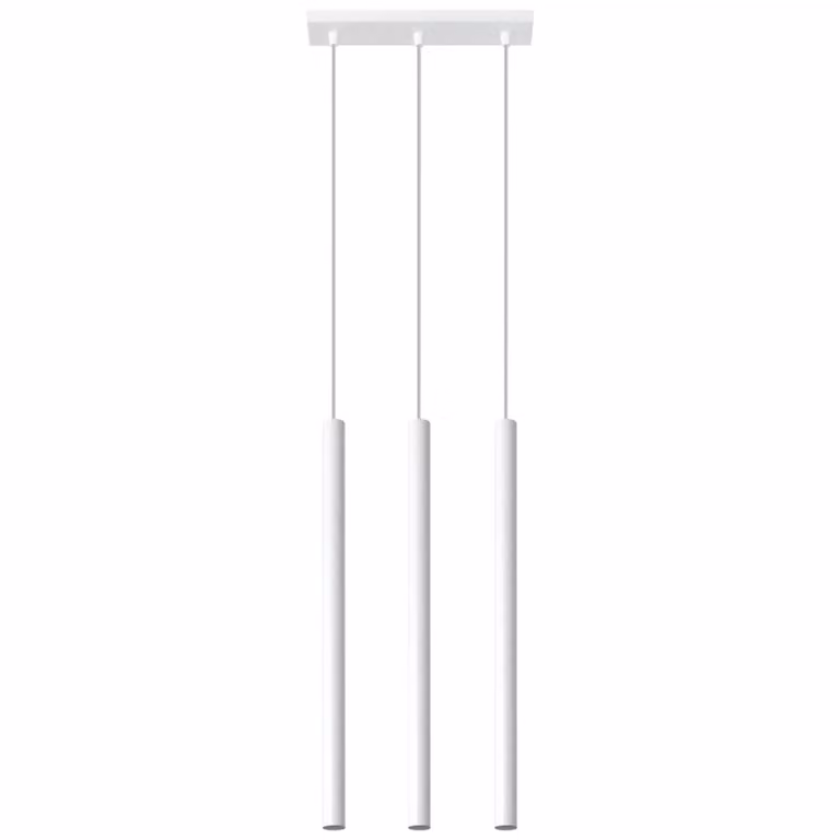 Lampada a sospensione PASTELO 3 bianco 3xG9 8W acciaio 90x5x30cm Sollux Lighting