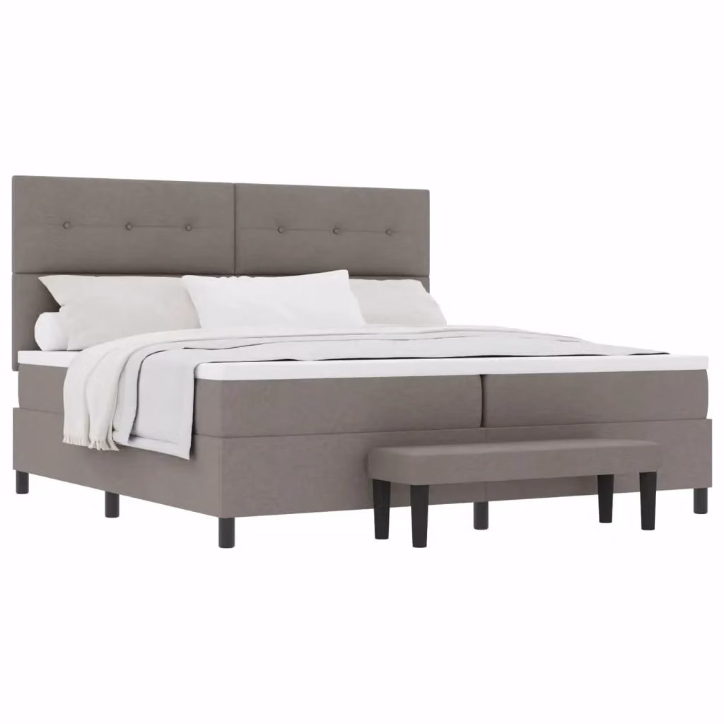 Letto ibrido con materasso e testiera Talpa vidaXL in tessuto beige o grigio L/P/H: 200 x 200 x 280 cm – 2
