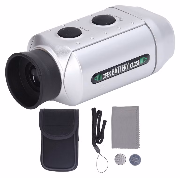Misuratore di distanza per golf, alimentato a batteria, strumento di misurazione della distanza, misuratore, portata fino a 1000 yard, ingrandimento 7x