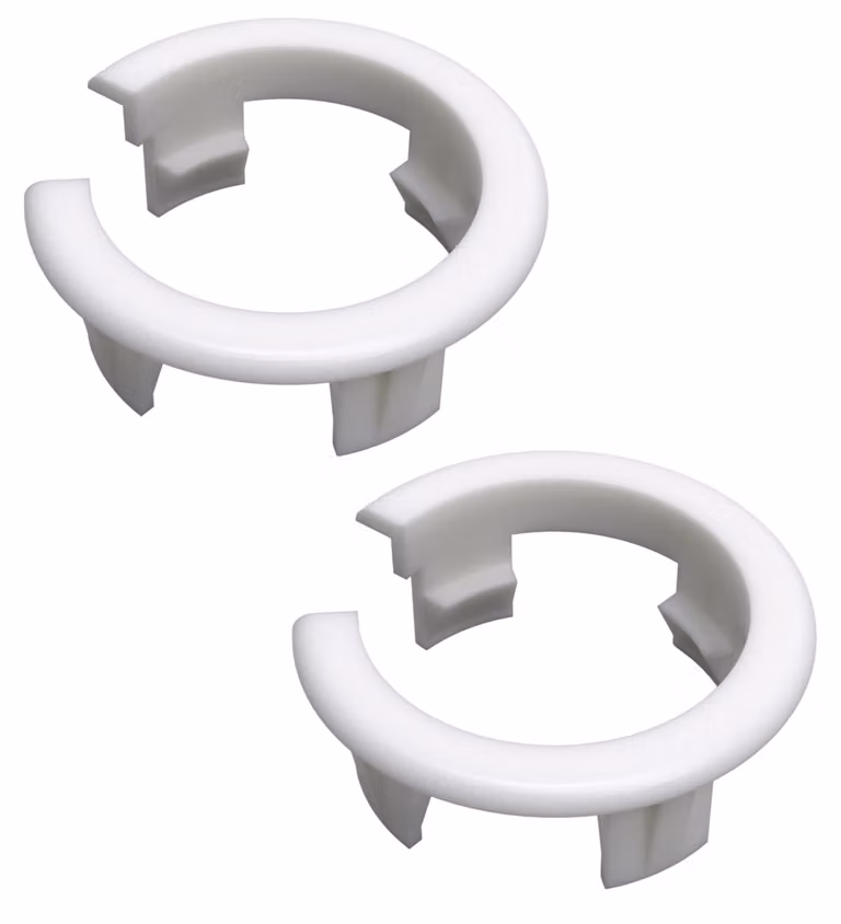 Fermo per radiatore a clip - Set di 2 pezzi - Bianco - Per rivestimento laterale