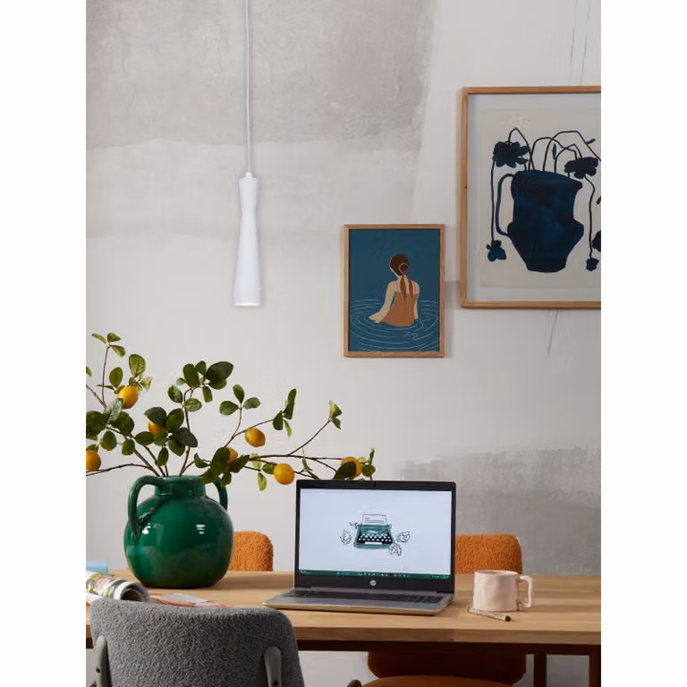 si tratta di RoMi - Lampada a sospensione Bordeaux - Bianco - 6x6x26cm Lampada a sospensione - Lampada da tavolo - Lampada da soggiorno - Lampada da camera da letto - Soggiorno