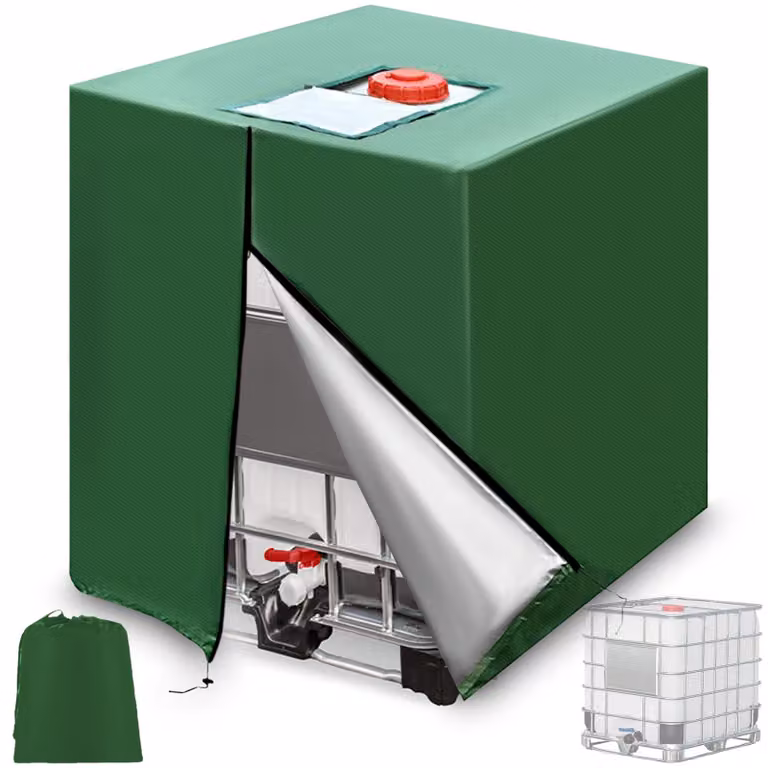 Copertura per serbatoio IBC da 1000 litri, con chiusura a zip e protezione anti-UV