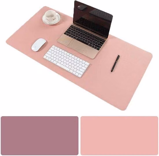 Tappetino per mouse da scrivania 800x400x2 mm, ultra sottile, antiscivolo, inPoliuretanoimpermeabile, portatile, grigio.