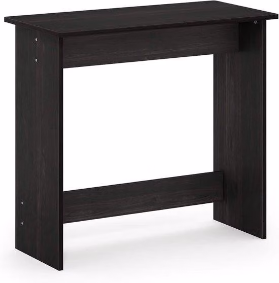 Uniqoos® Scrivania – Scrivania compatta per computer e lavoro, colore espresso, dimensioni 80 x 75,7 x 39,4 cm, confezione singola, aspetto legno di alta qualità, design minimalista